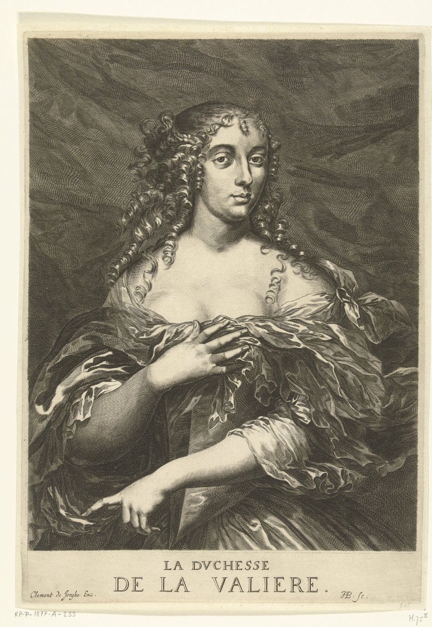 Porträtt av Louise Françoise de La Baume Le Blanc de la Vallière av Hendrik Bary