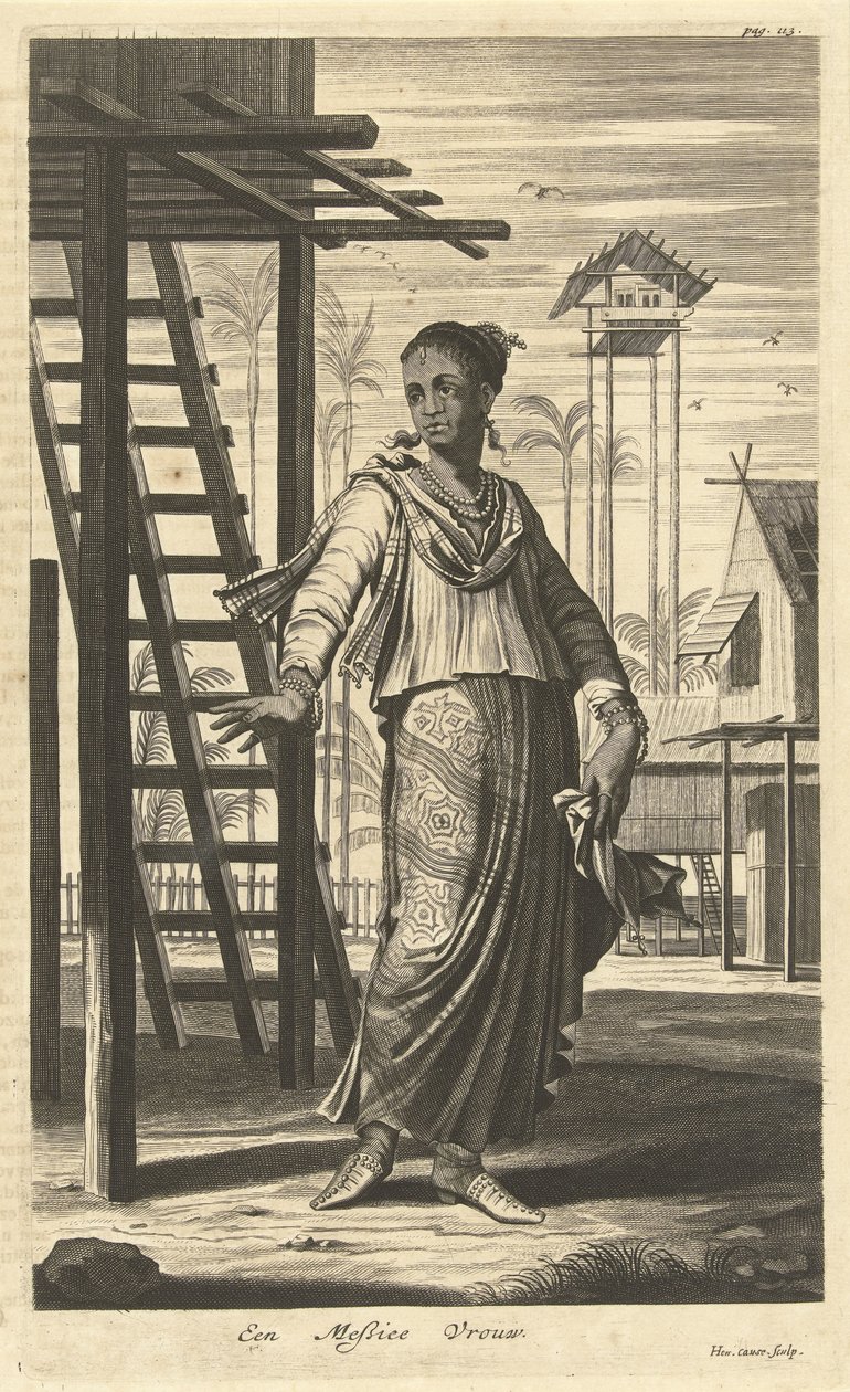 Porträtt av en kvinna av blandad etnicitet A Mastic woman (titel på objekt) av Hendrik Causé