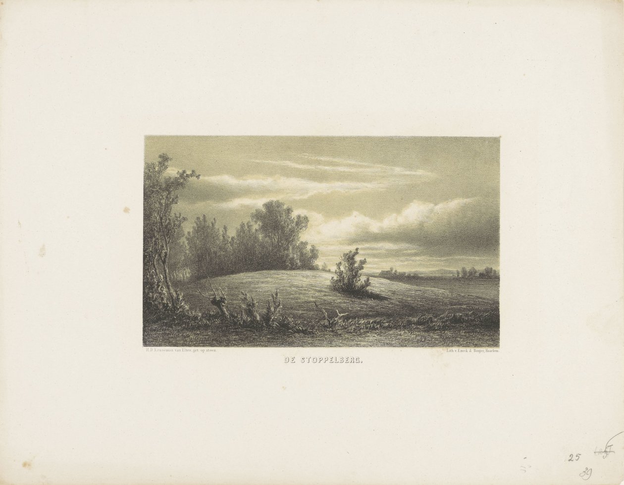 Stubbberget The Stoppelberg (titel på objekt) av Hendrik Dirk Kruseman van Elten