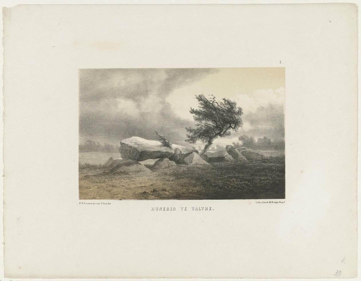 Dolmen i Valthe Dolmen in Valthe (titel på objekt) av Hendrik Dirk Kruseman van Elten