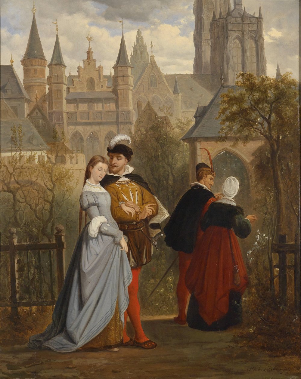 Scen ur Goethes Faust av Hendrik Frans Schaefels