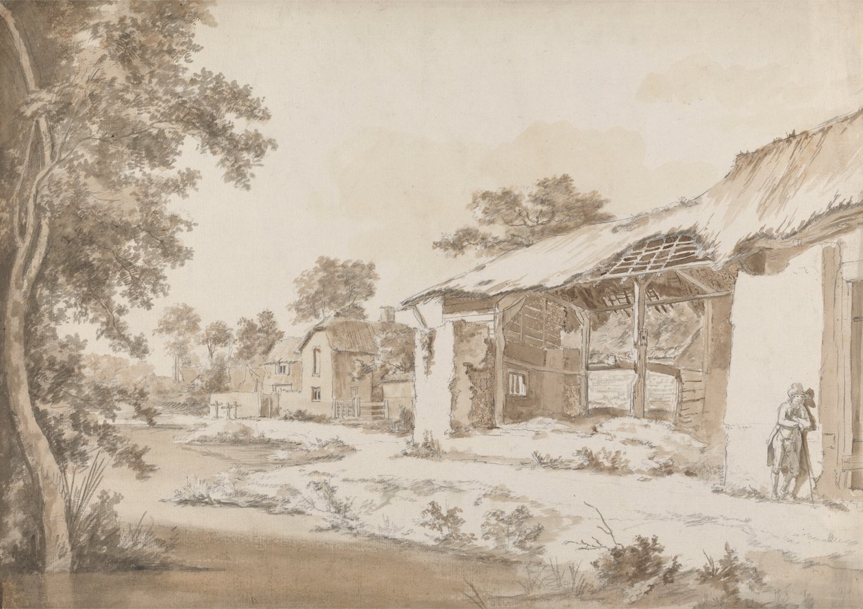 Förstörd gård nära Coombe vid Gittisham i Devonshire, tre mil från Honiton, Devon av Hendrik Frans de Cort