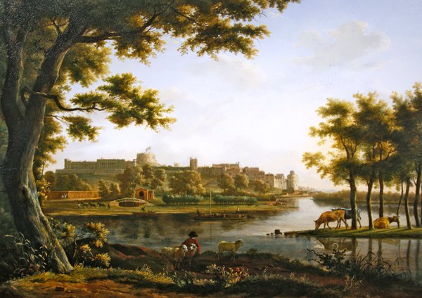Utsikt över Windsor Castle från Eton av Hendrik Frans de Cort