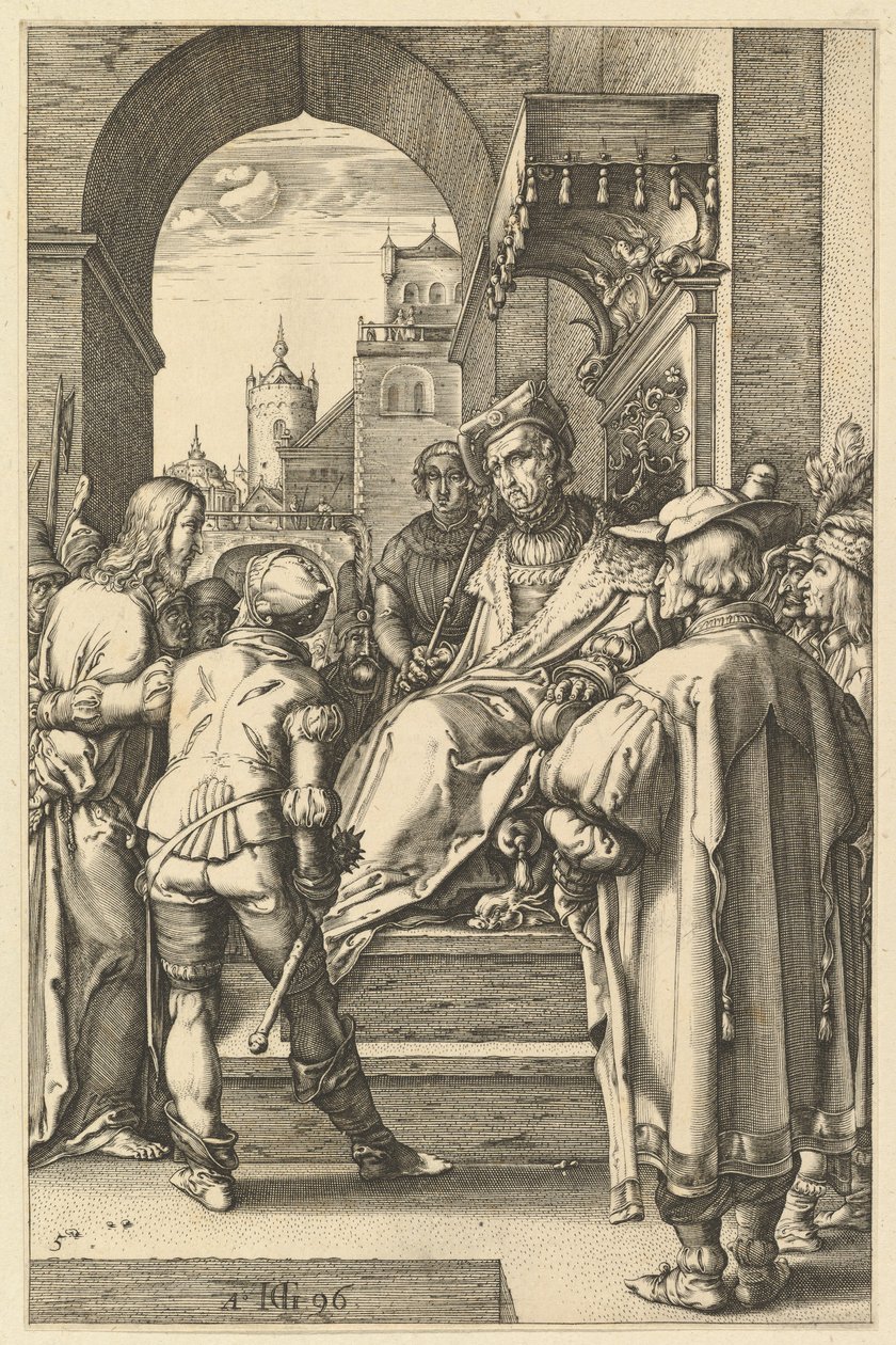 Kristus före Pilatus, från The Passion of Christ, 1596. av Hendrik Goltzius