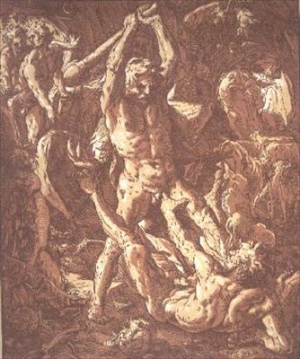 Hercules Killing Cacus (etsning) av Hendrik Goltzius