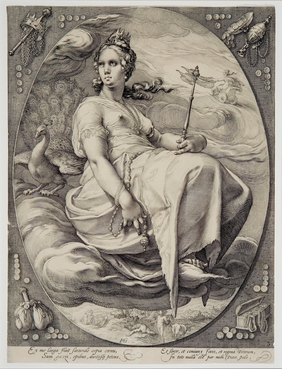 Juno (från de fyra gudarna) av Hendrik Goltzius