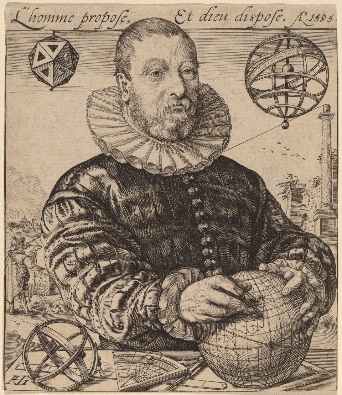 Nicholas Petri van Deventer av Hendrik Goltzius