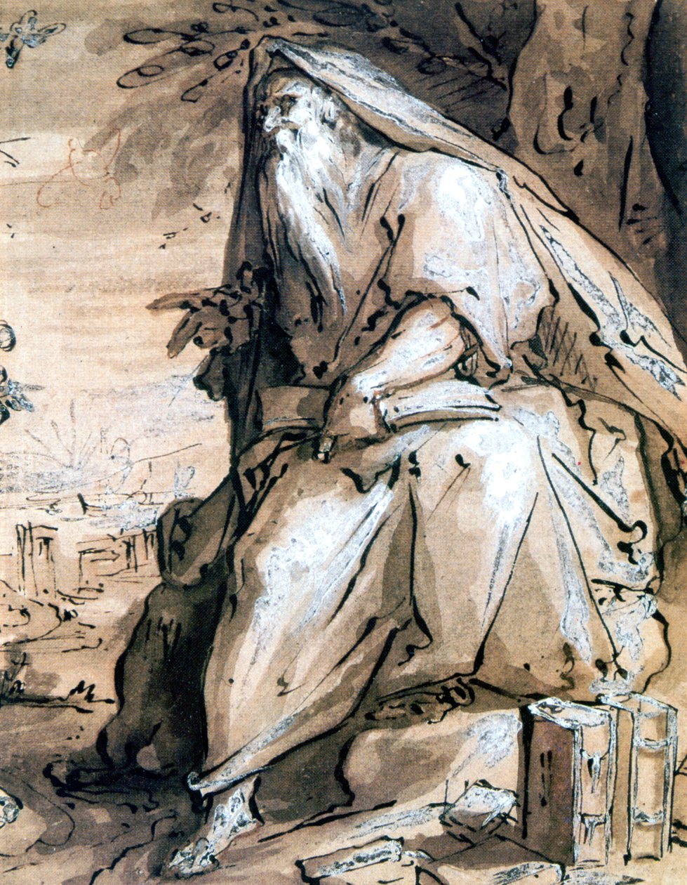 Profeten, c1600 av Hendrik Goltzius