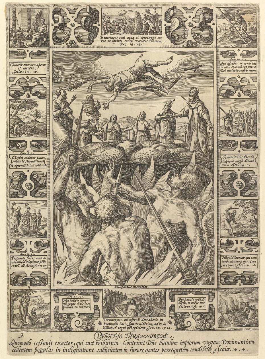 Punitio Tirannorum, från Allegories of the Christian Faith, från Christian and Profane Allegor.... av Hendrik Goltzius