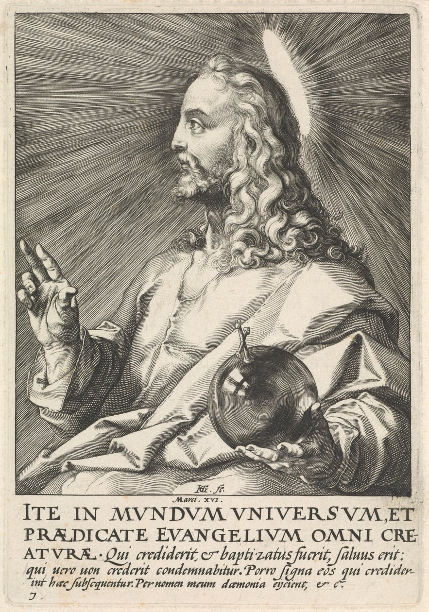 Före Salvatore, C.3 (gravyr) av Hendrik Goltzius