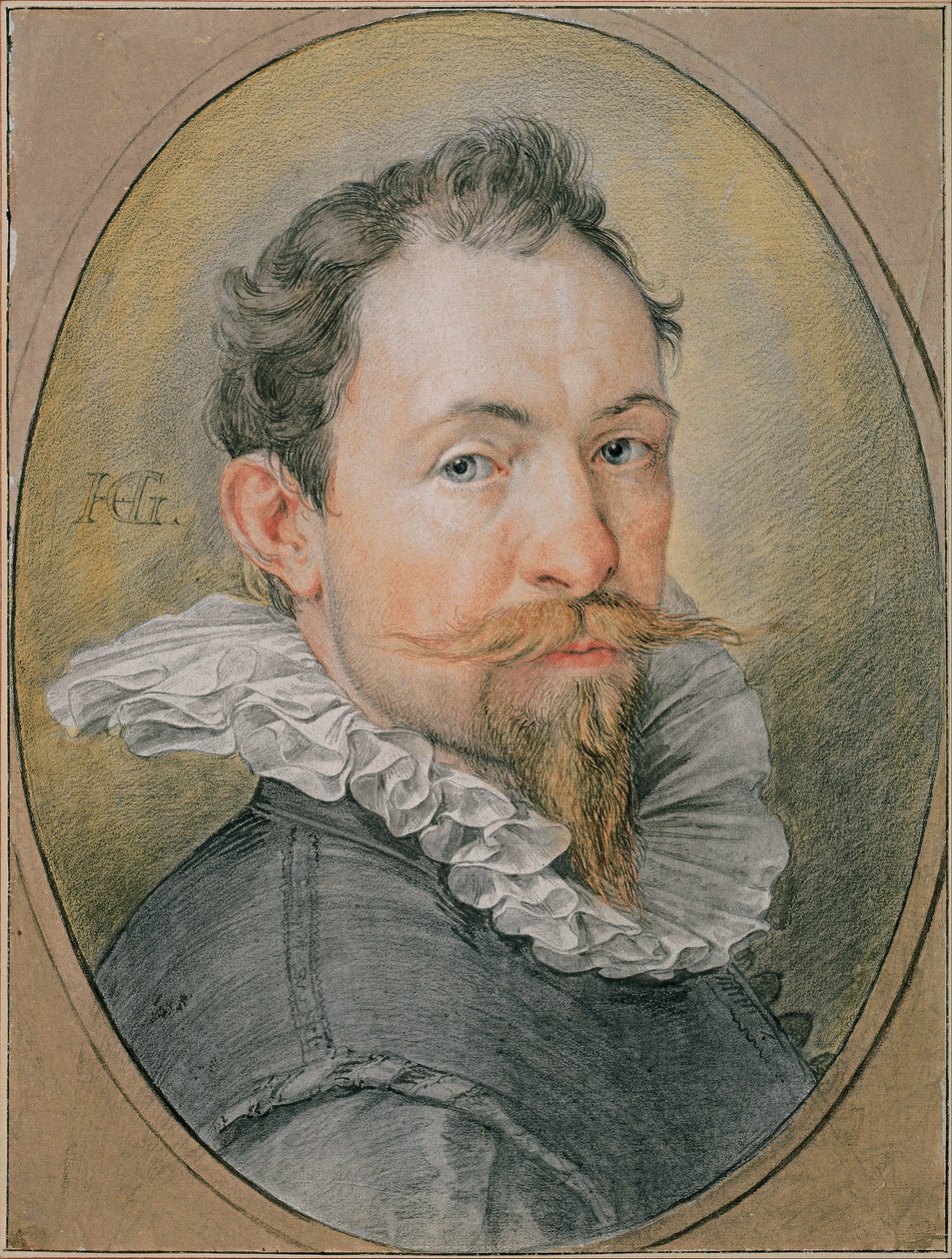 Självporträtt, ca 1594 av Hendrik Goltzius