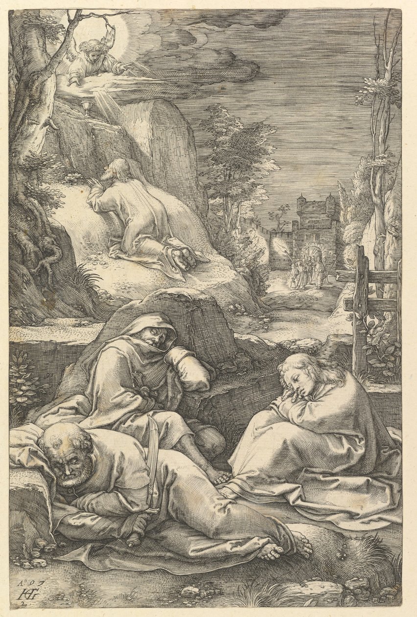 The Agony in the Garden, från The Passion of Christ, 1597. av Hendrik Goltzius