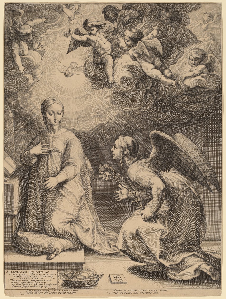 Bebådelsen av Hendrik Goltzius