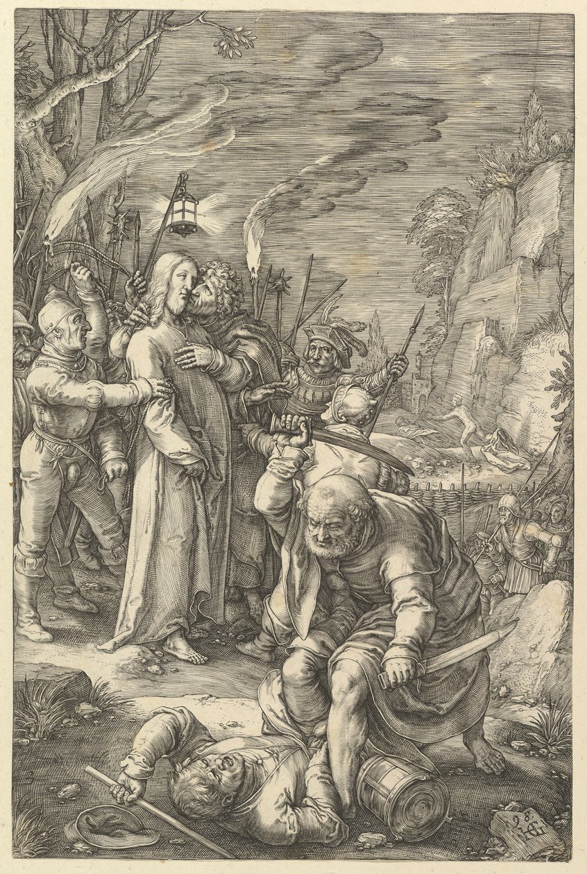 The Betrayal of Christ, från The Passion of Christ, 1598. av Hendrik Goltzius