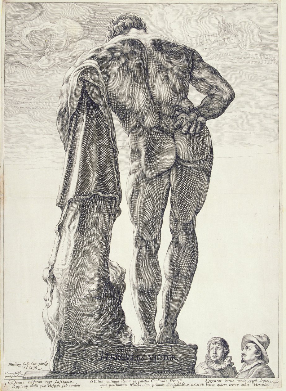 Farnese Herkules, 1592 av Hendrik Goltzius