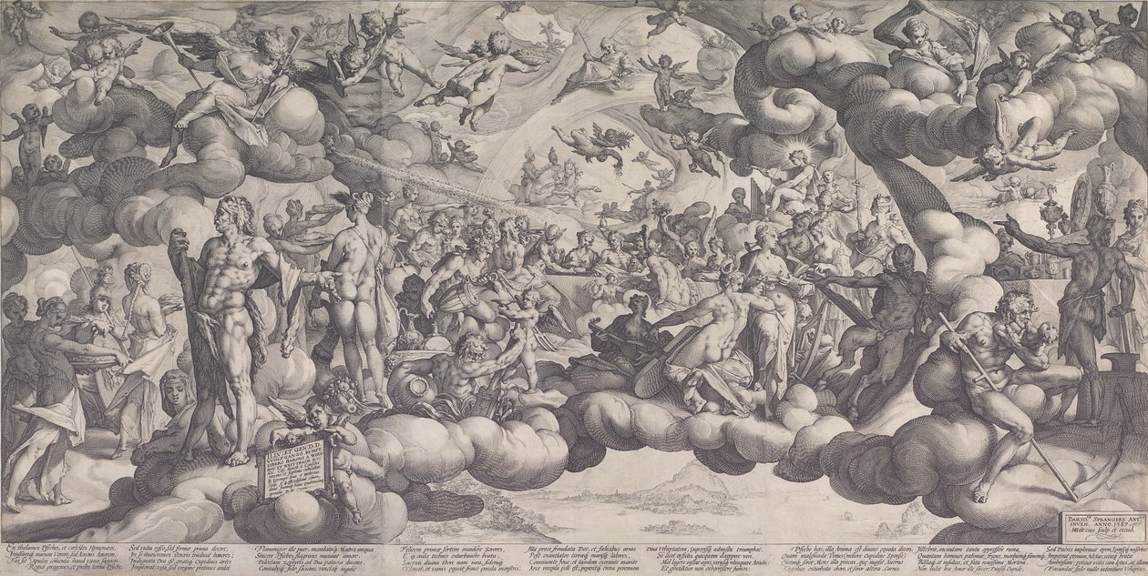 Gudarnas högtid vid Amors och Psyches bröllop, 1587., 1587. av Hendrik Goltzius