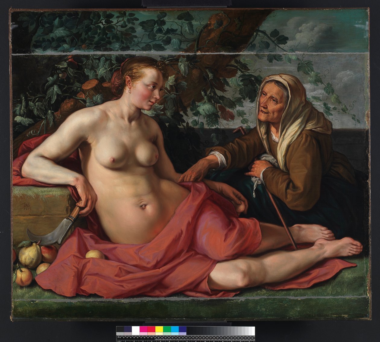 Vertumnus och Pomona, 1615 av Hendrik Goltzius