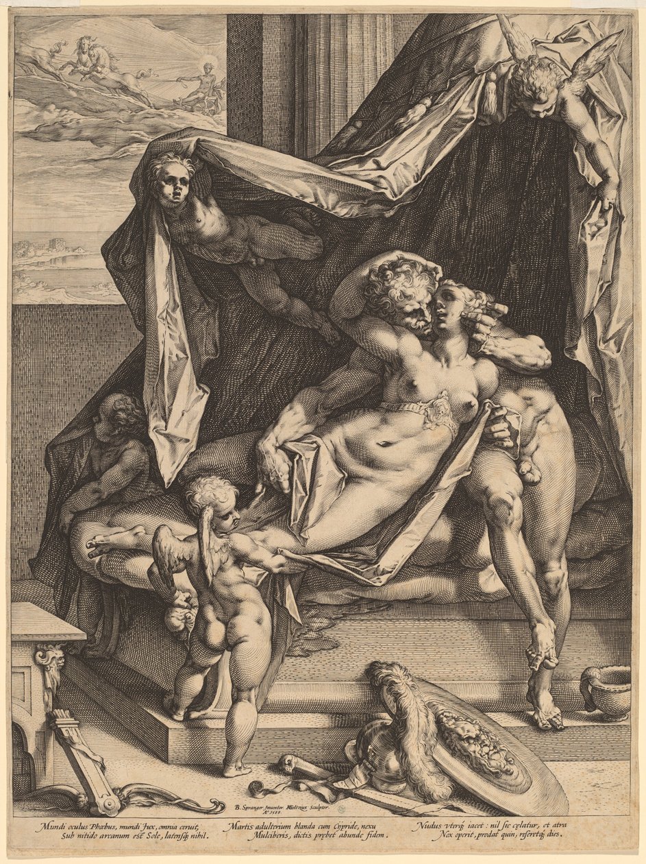 Mars och Venus av Hendrik Goltzius, after Bartholomaeus Spranger