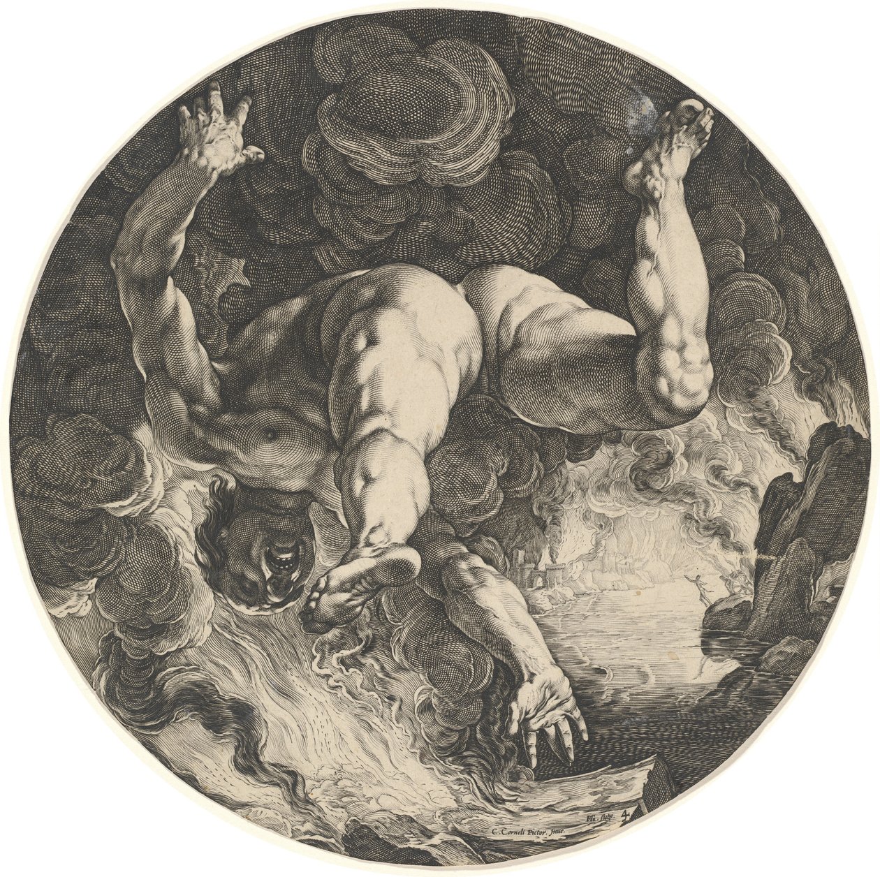 Ixion av Hendrik Goltzius after Cornelis Cornelisz van Haarlem