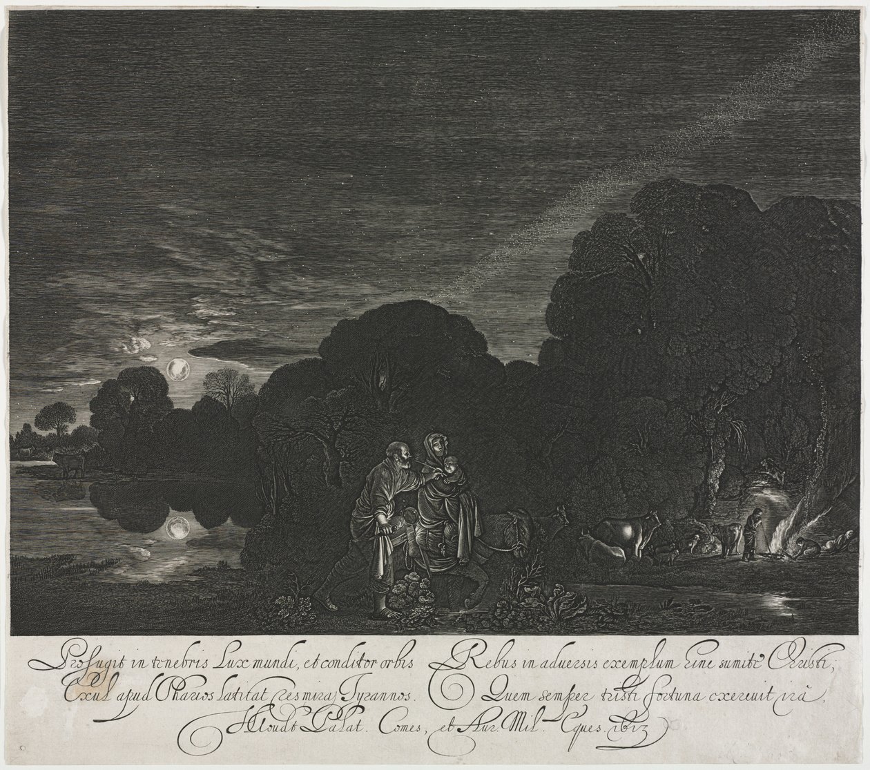Flygningen till Egypten natt. av Hendrik Goudt