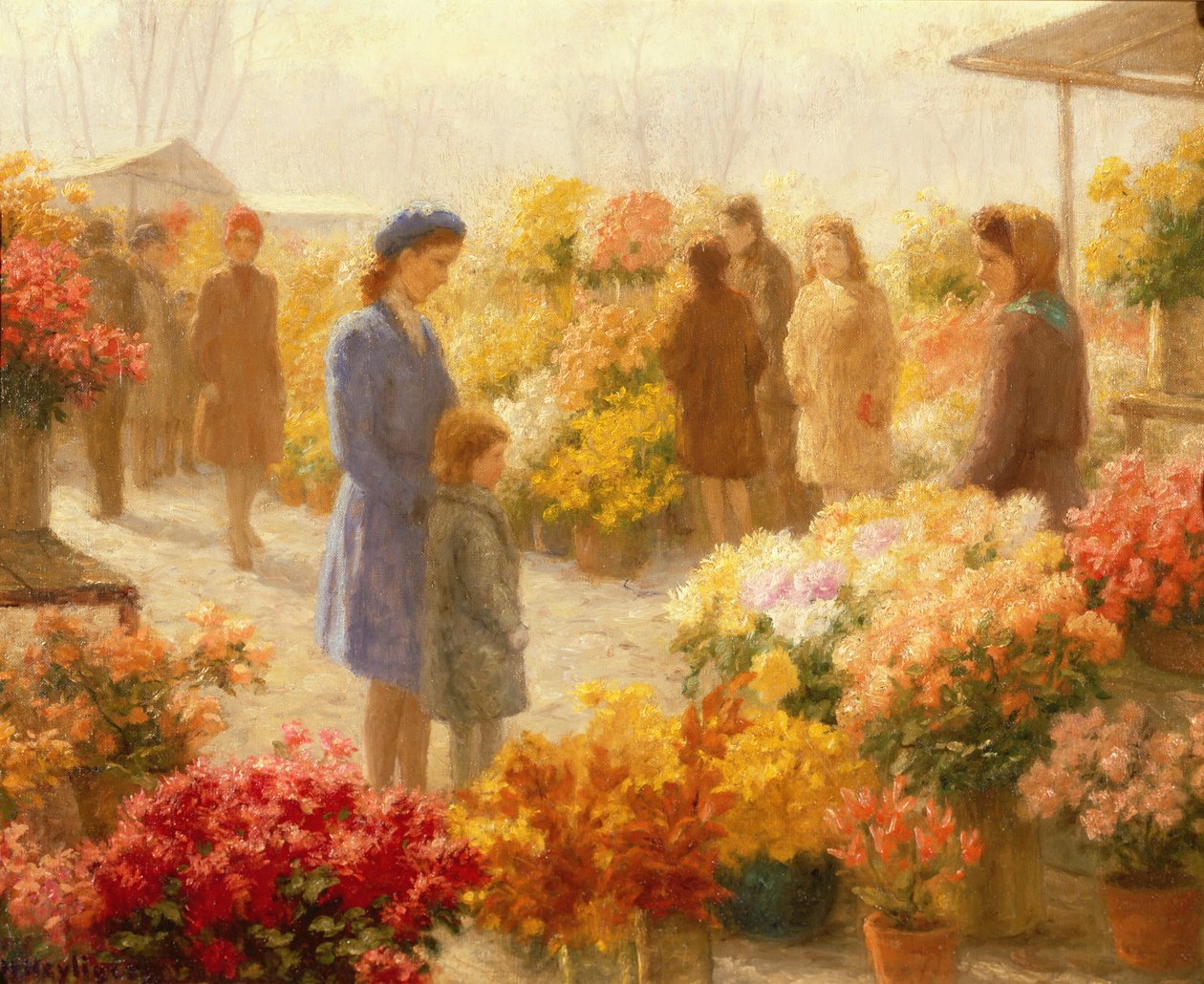 Blomstermarknad av Hendrik Heyligers
