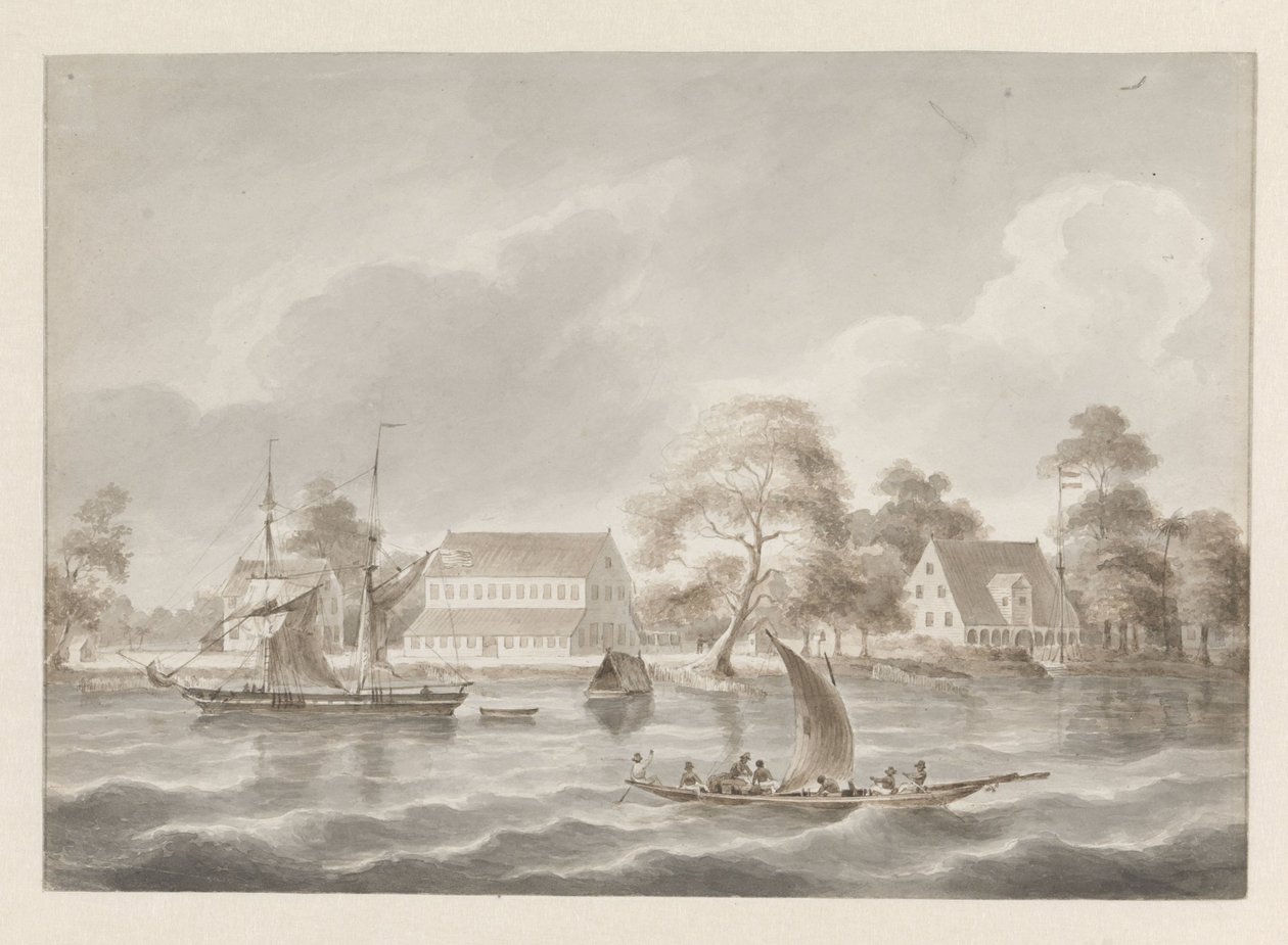 Plantation Jagtlust vid Surinamfloden av Hendrik Huygens