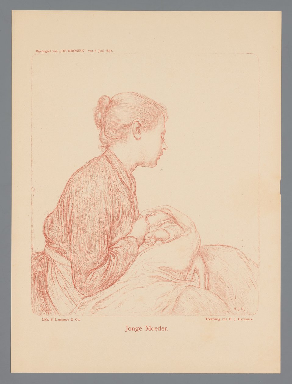 Ung mamma (titel på objekt) av Hendrik Johannes Haverman