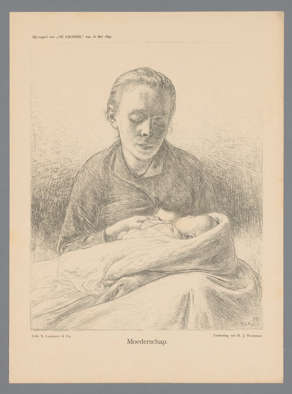 Moderskap (titel på objekt) av Hendrik Johannes Haverman