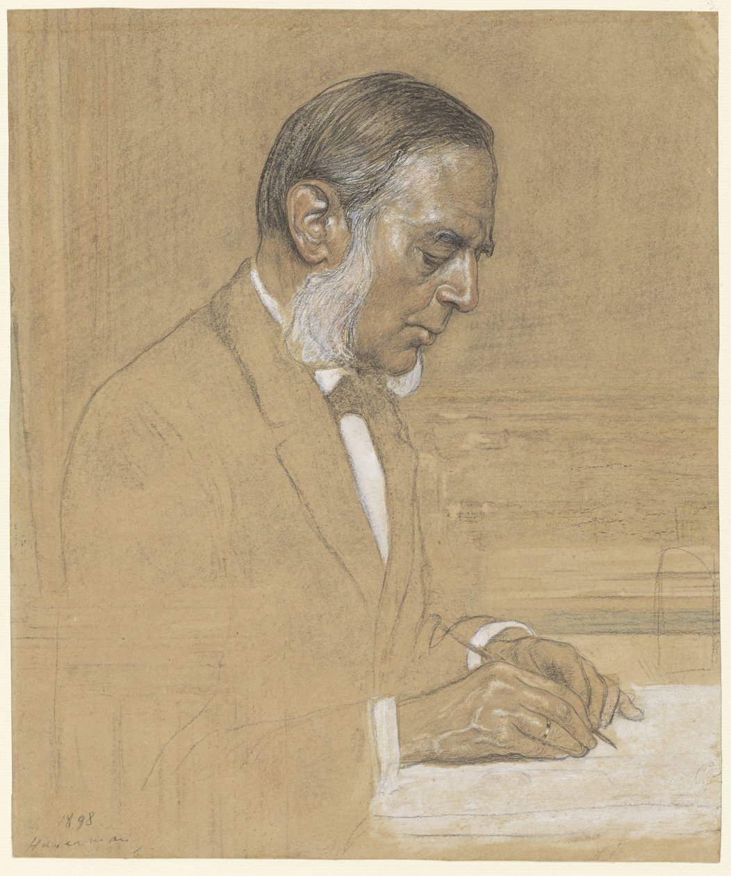 Porträtt av Sjoerd Anne Vening Meinesz av Hendrik Johannes Haverman