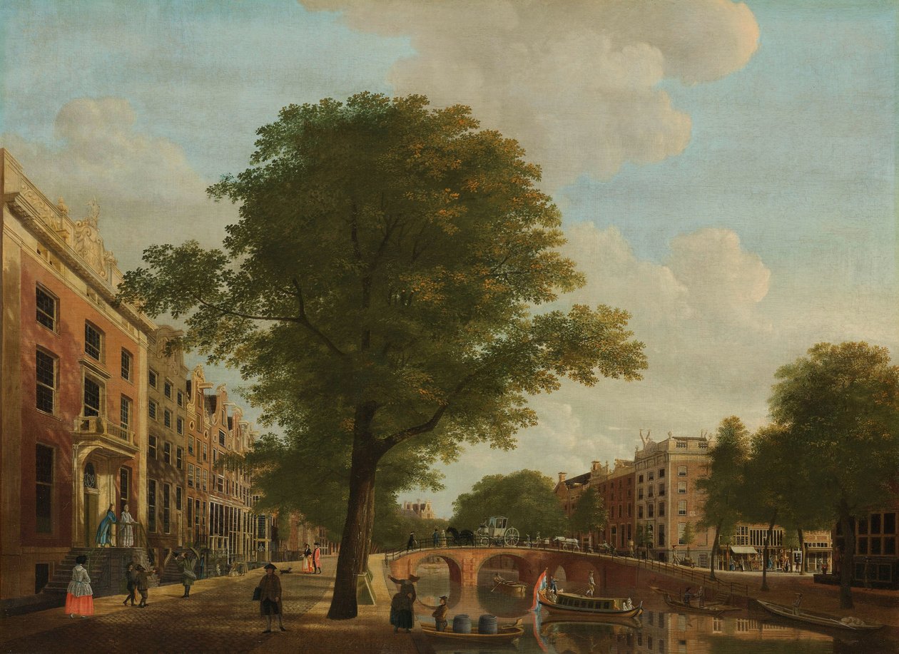 Utsikt över Herengracht nära Leidsestraat, Amsterdam av Hendrik Keun