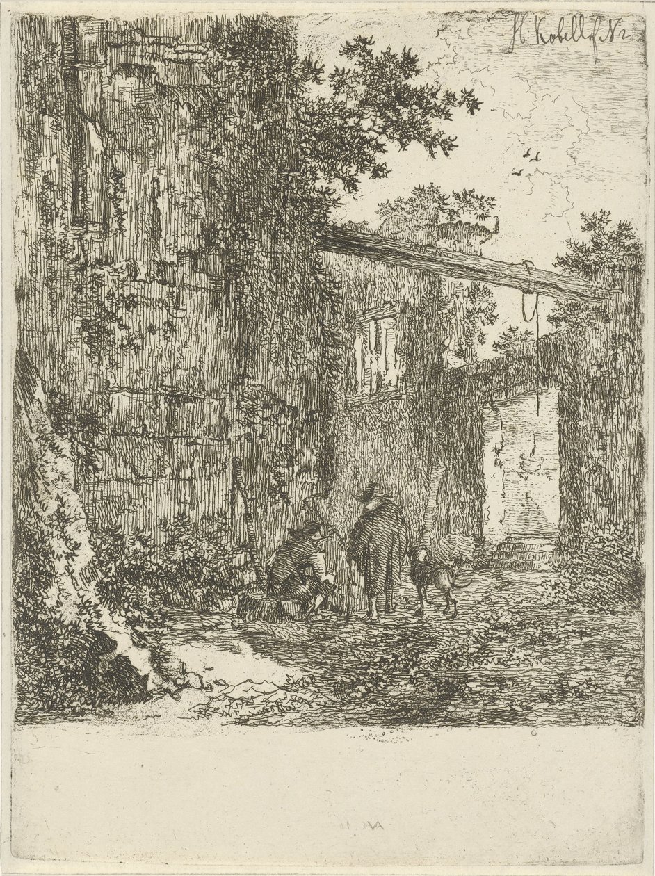 Bevuxen ruin av Hendrik Kobell