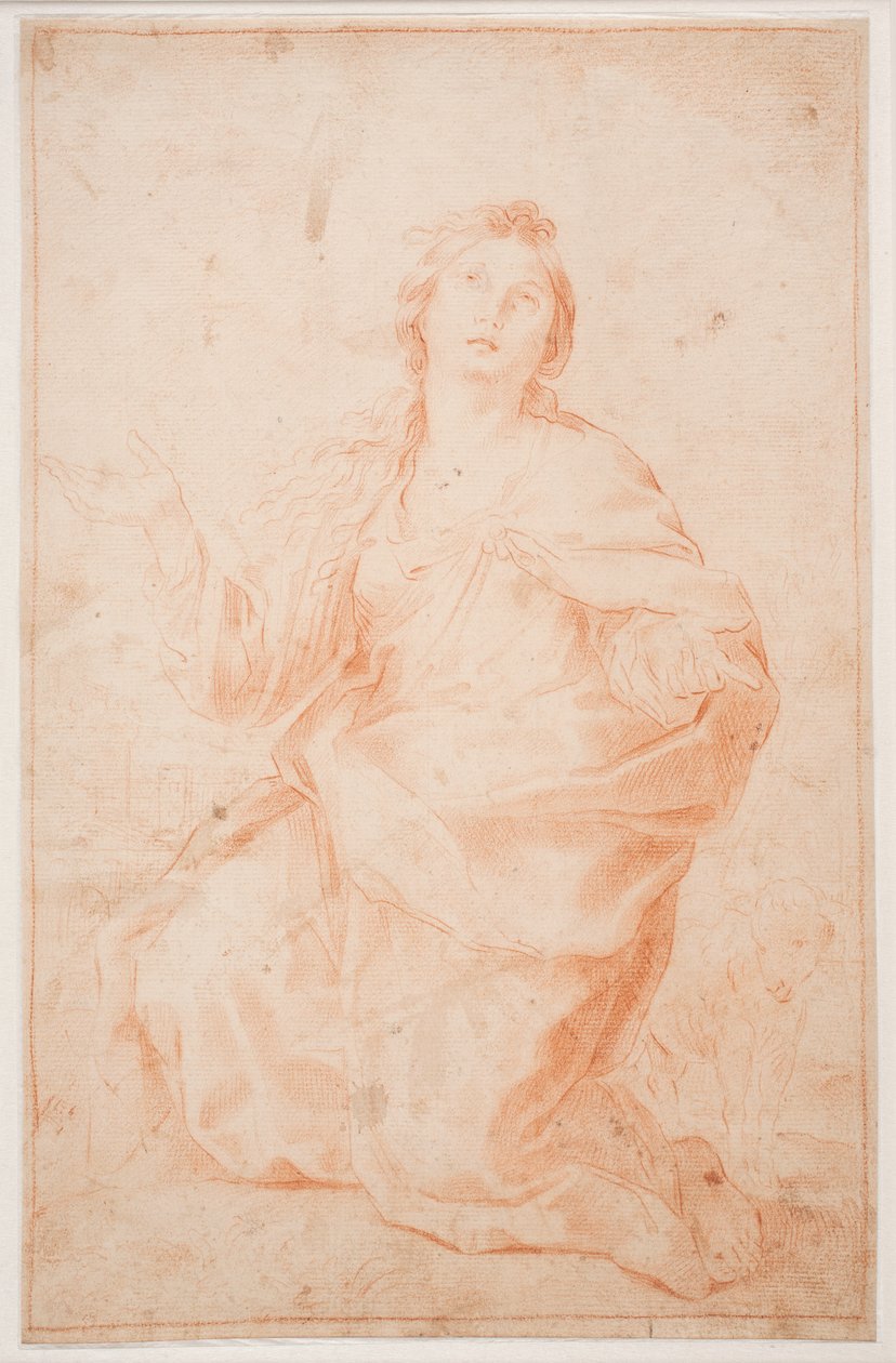 Saint Agnes på knä av Hendrik Krock