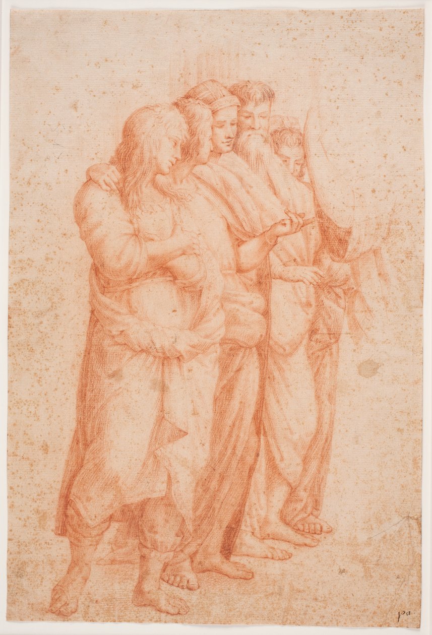 Studera efter Raphael: The School of Athens (den övre gruppen av filosofer) av Hendrik Krock