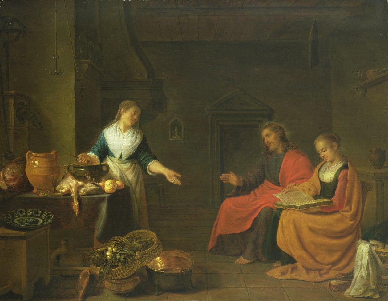 Kristus i Martas och Marias hus, 1645 av Hendrik Martensz Sorgh