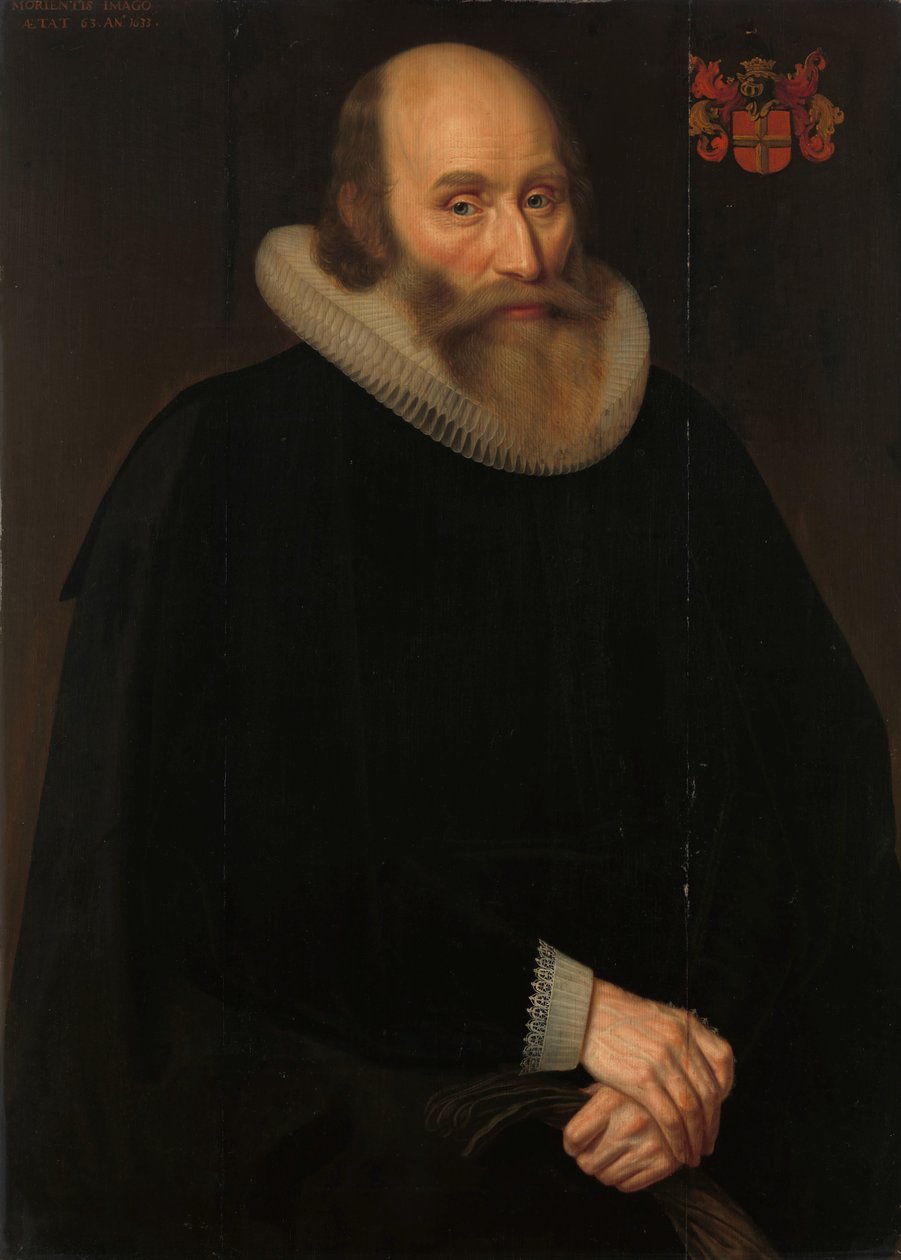 Porträtt av Antonius Antonides van der Linden, läkare i Amsterdam av Hendrik Meerman