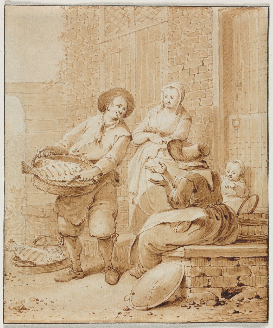 Fiskhandlaren, andra hälften av 1700-talet. av Hendrik Meijer