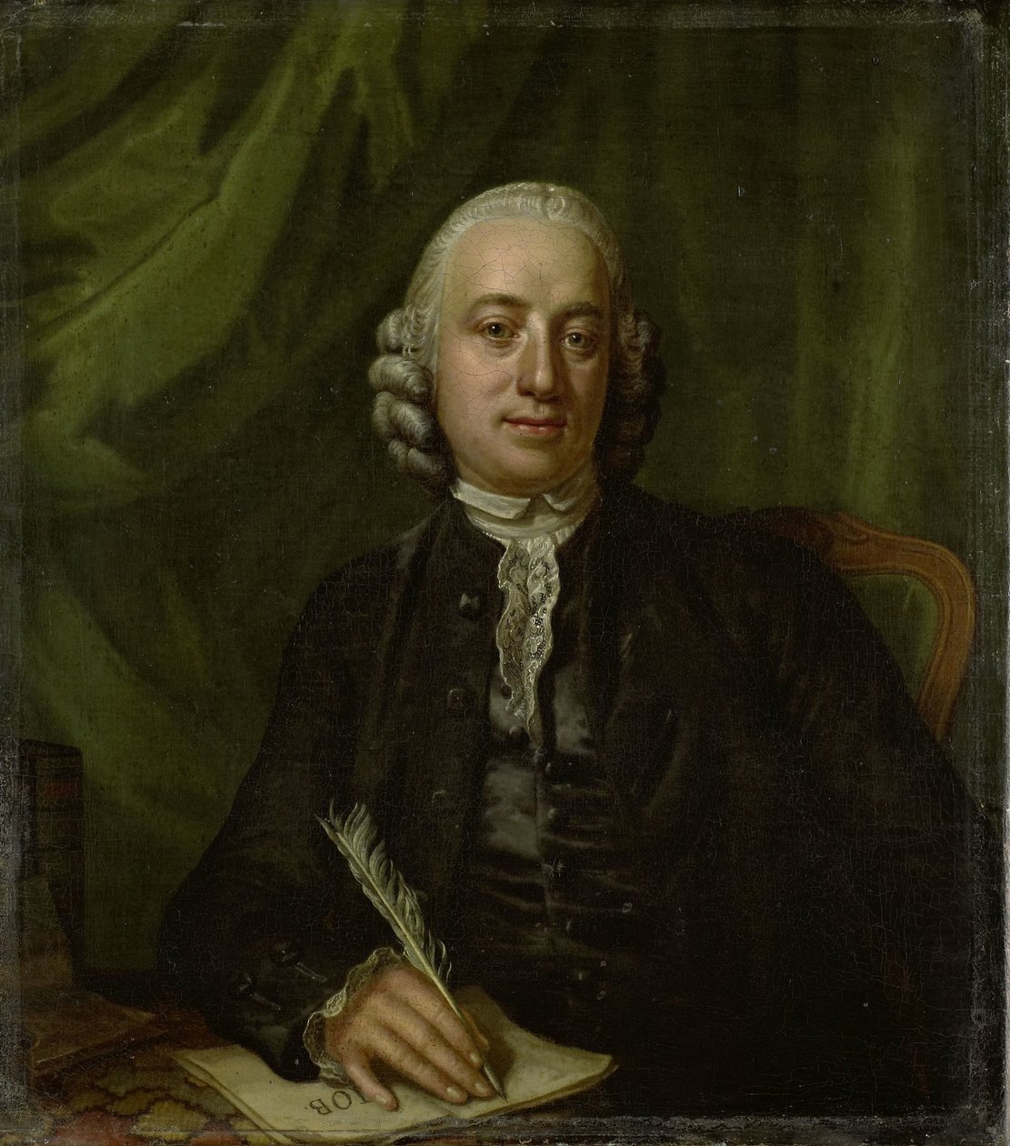 Porträtt av Pieter Meijer, förläggare och bokhandlare i Amsterdam av Hendrik Pothoven (attributed to)