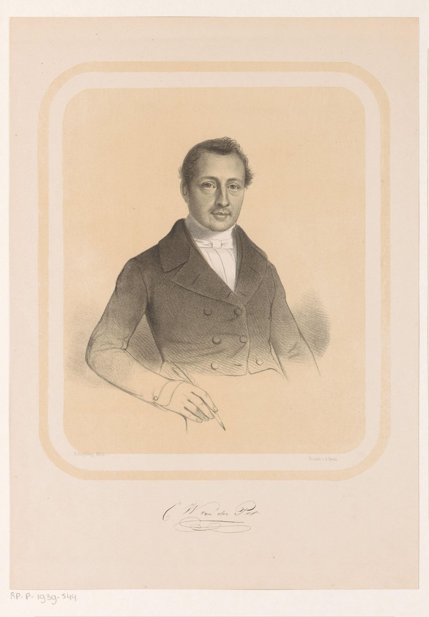 Porträtt av Combertus Willem van der Pot C.W. van der Pot (titel på objekt) av Hendrik Ringeling