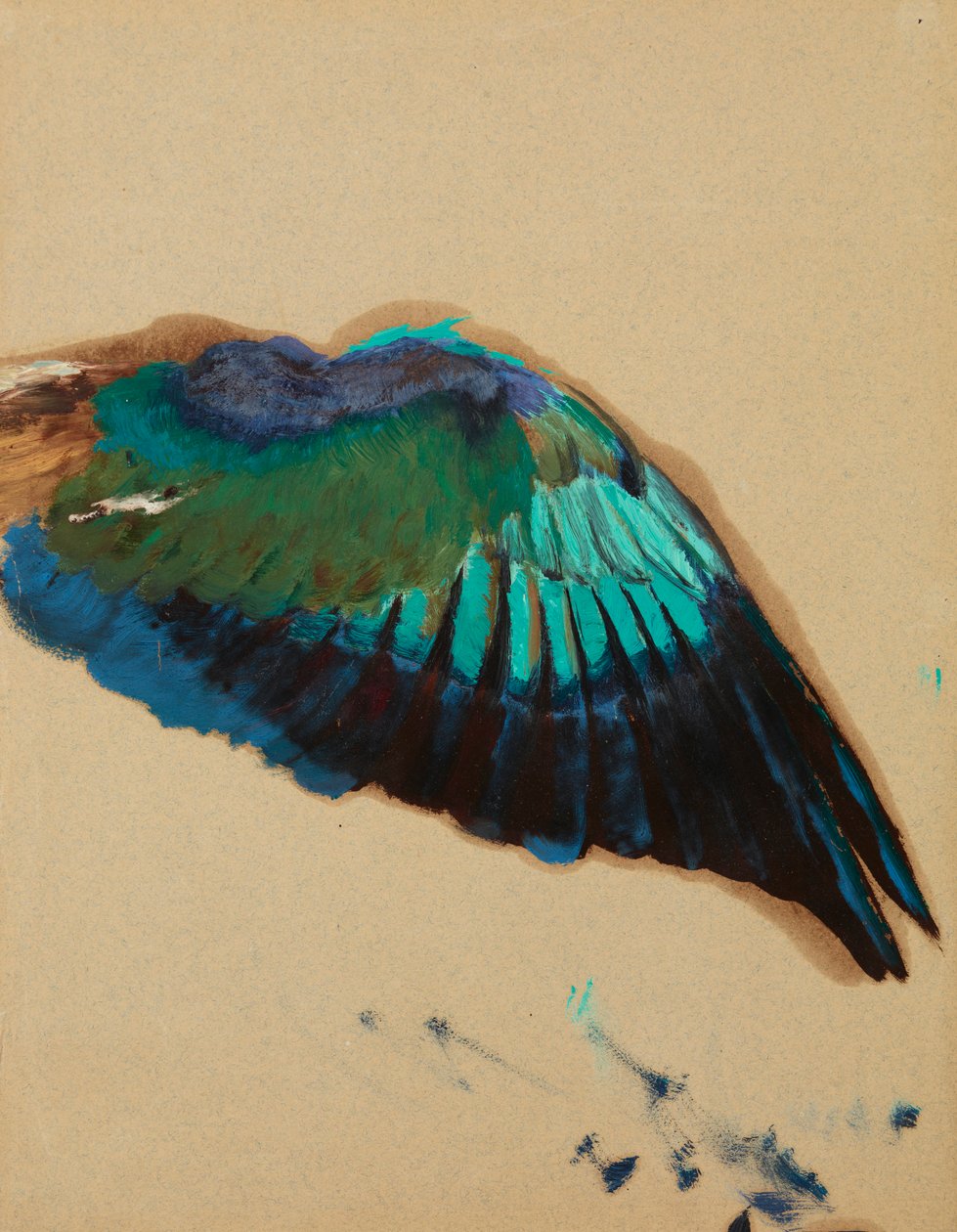Study of a Wing, ca 1899 (olja på papper) av Henryk Siemiradzki