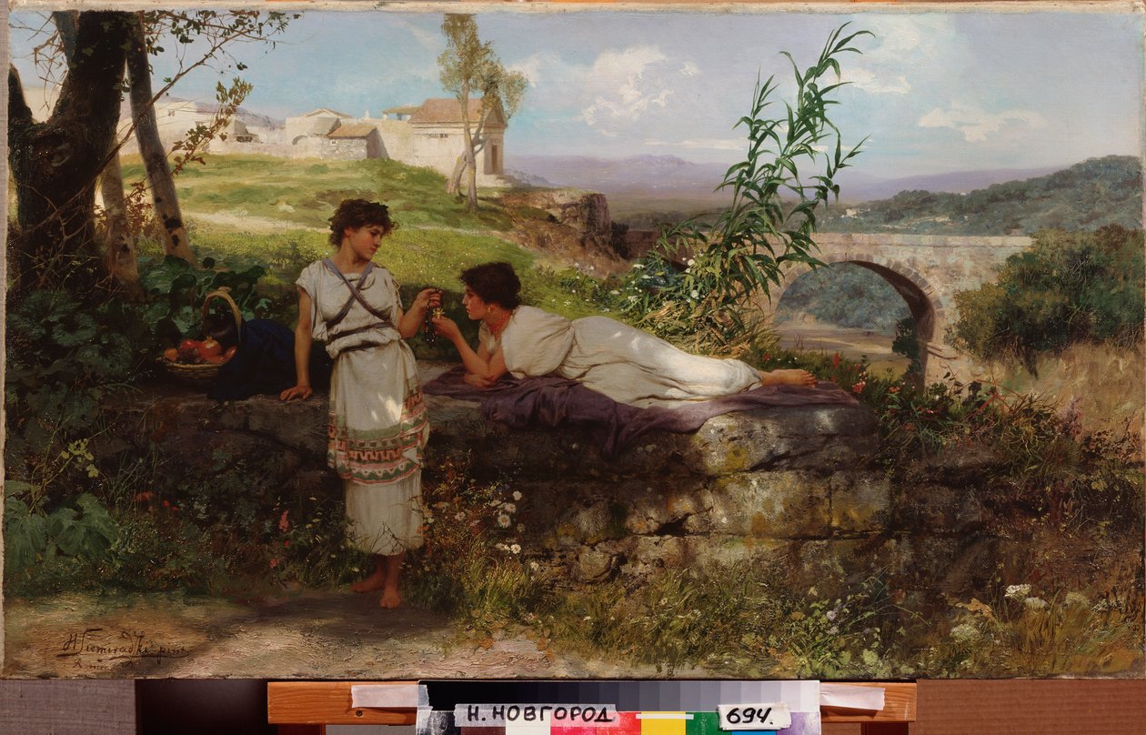 Talisman. Målning av Henryk Siemiradzki (1843-1902), olja på duk, cirka 1890. Polsk konst av Henryk Siemiradzki