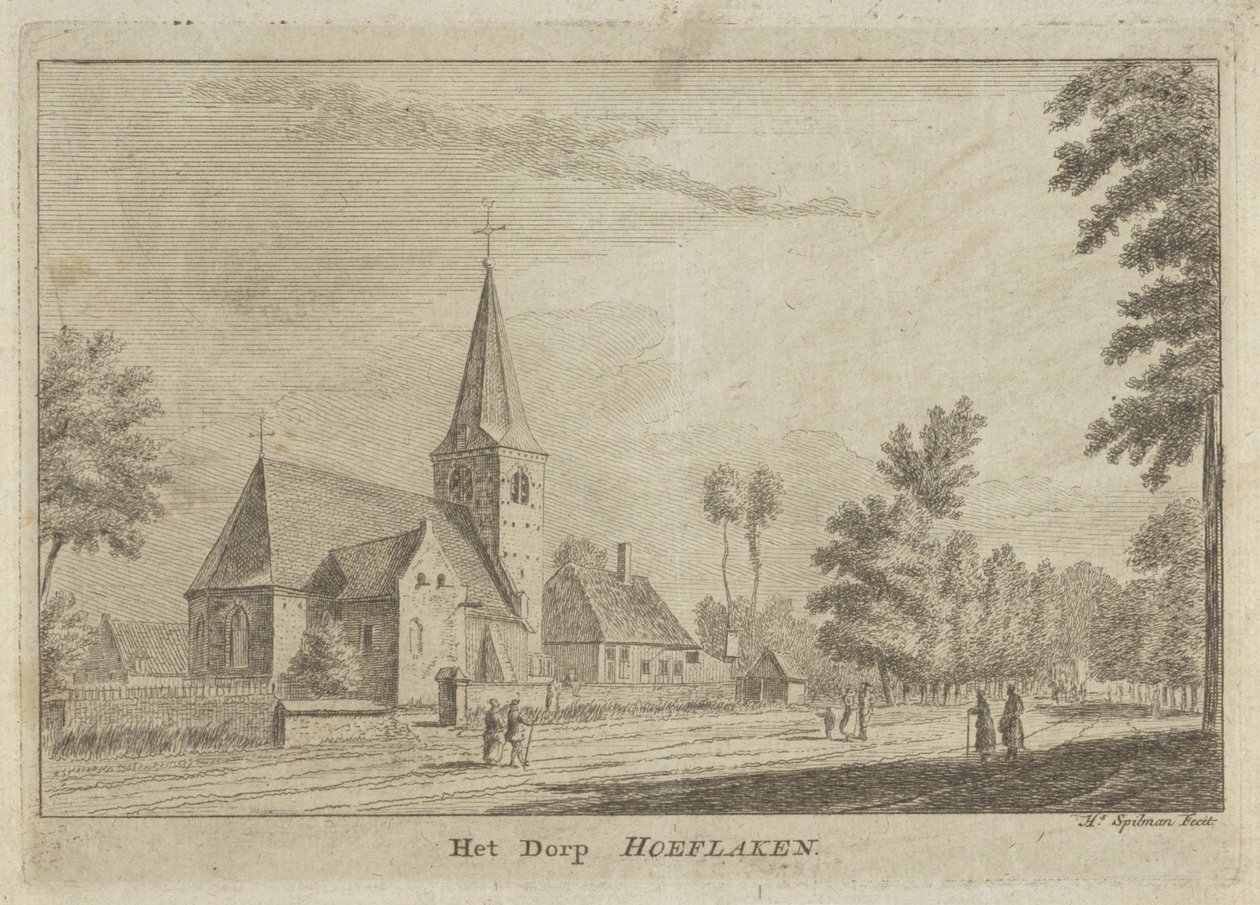 Utsikt över Hoevelaken The Village Hoeflaken (titel på objekt) av Hendrik Spilman