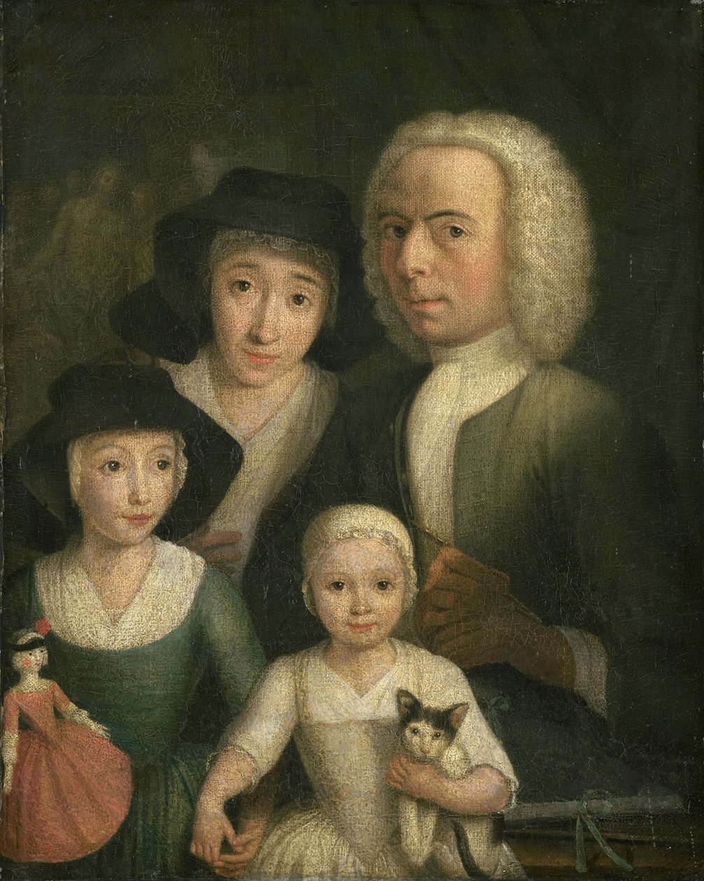 Självporträtt med Suzanna van Bommel och Two Daughters av Hendrik Spilman