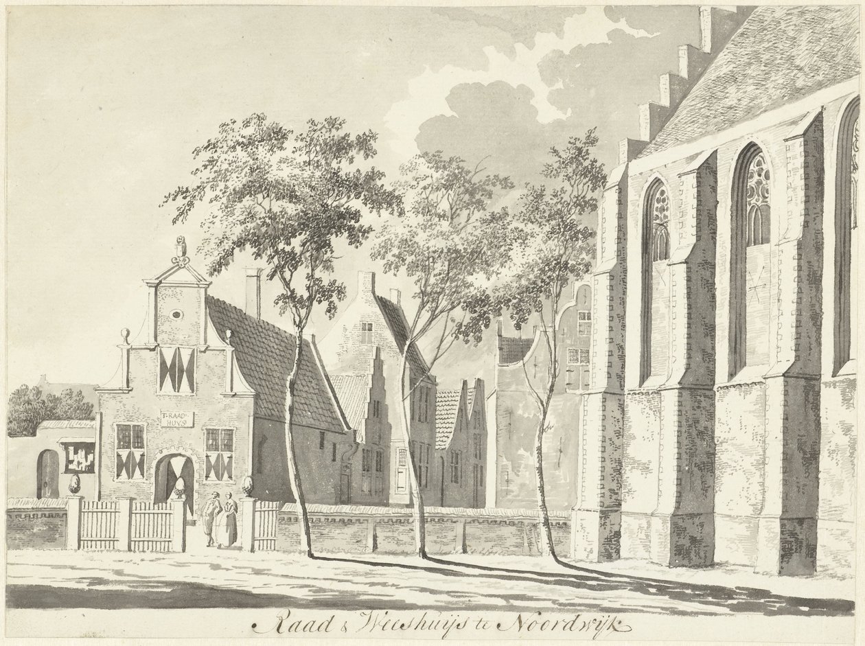 Rådhus och barnhem i Noordwijk av Hendrik Tavenier