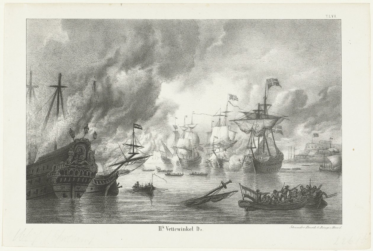 Resan till Chatham, 1667 av Hendrik Vettewinkel