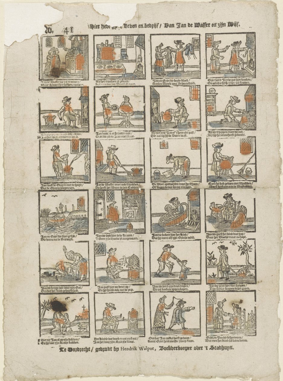 Här har du ditt liv och din verksamhet / Van Jan de Wasser och hans fru (titel på objektet) av Hendrik Walpot