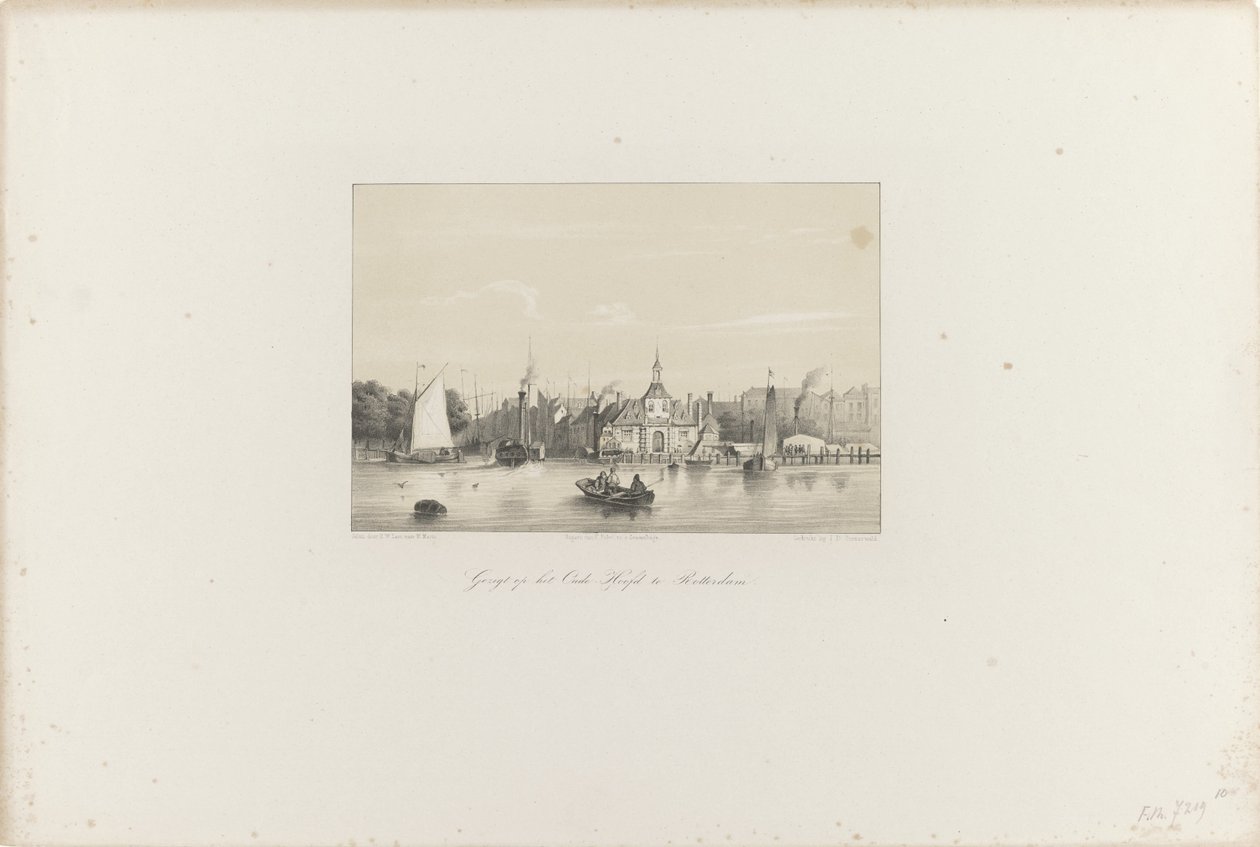 Utsikt över Oude Hoofd i Rotterdam, 1854 Utsikt över Oude Hoofd i Rotterdam (titel på objekt) Society for the Promotion of Toonkunst, dess musikfestival och staden Rotterdam. minne av året 1854 (serietitel på objekt) av Hendrik Wilhelmus Last