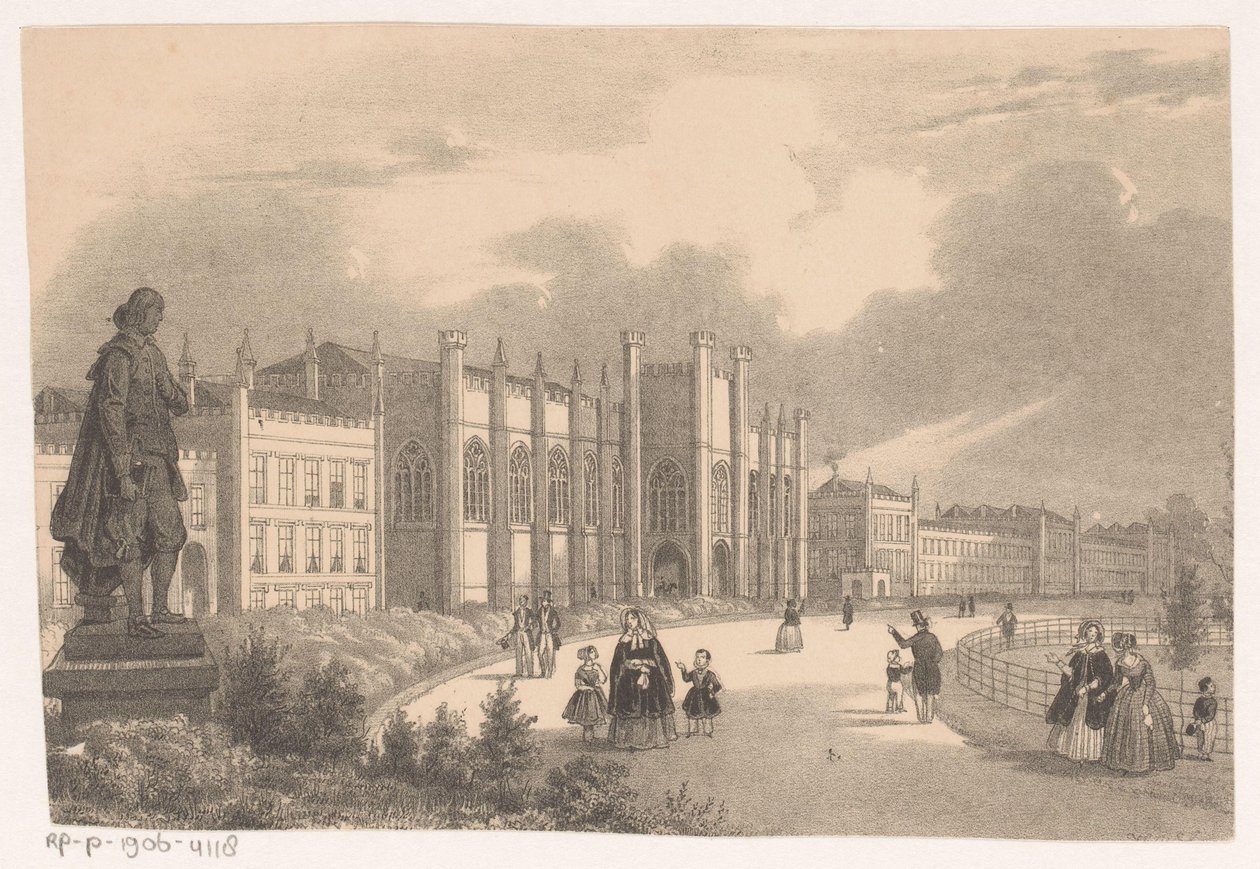 Utsikt över Willemshof i Willemspark runt 1849 av Hendrik Wilhelmus Last