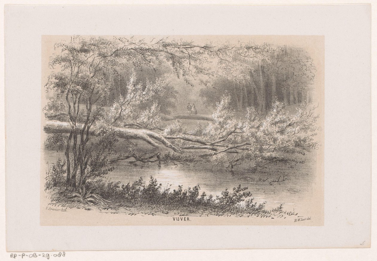 Träd blåst, efter stormen den 28 maj 1860 Damm (titel på objekt) Album med tio litografiska skisser, föreställande Tooneelen of the Destruction, agiterad av stormen den 28 maj 1860 i 
