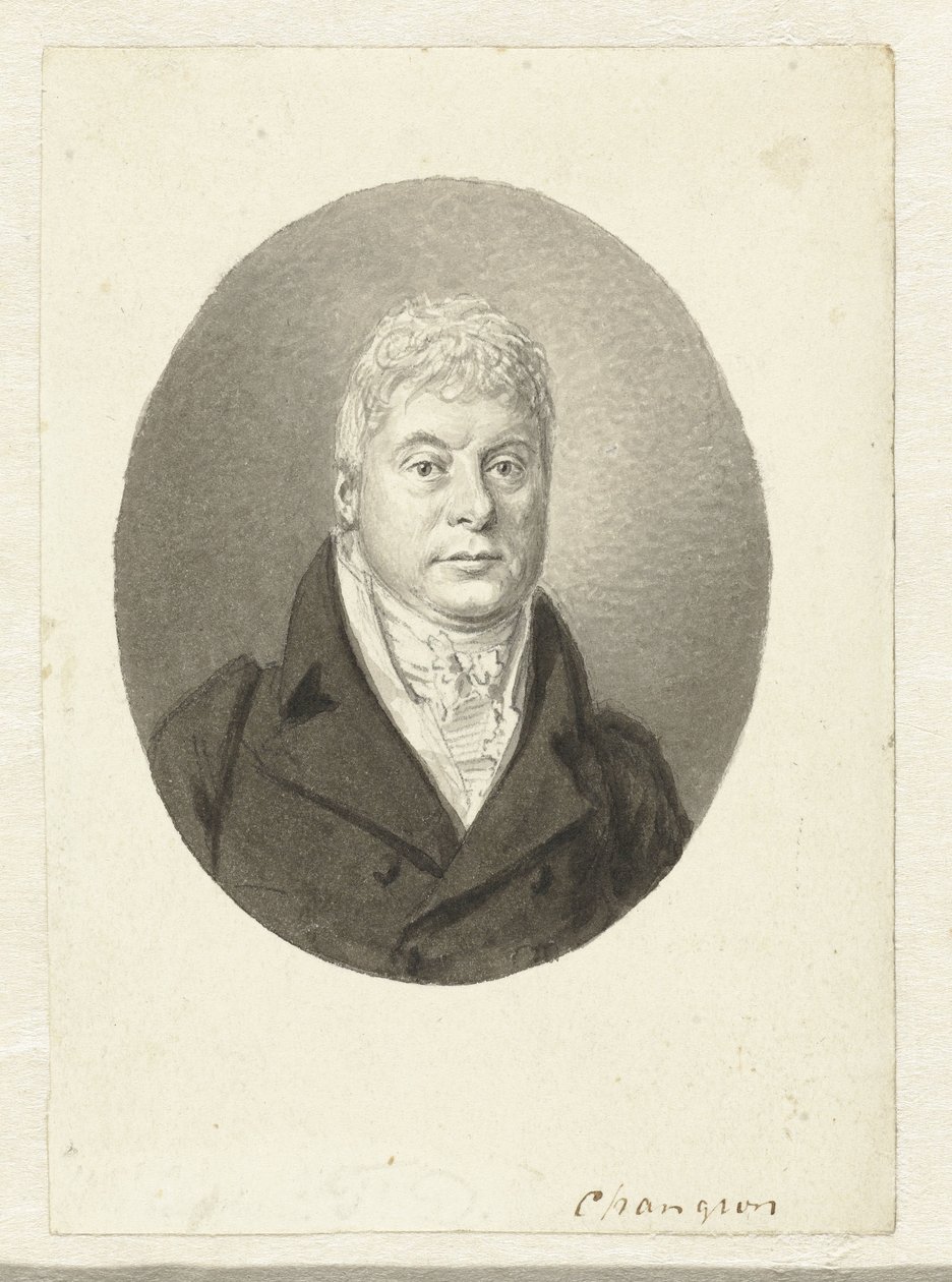 Porträtt van F.D. Changuion av Hendrik Willem Caspari