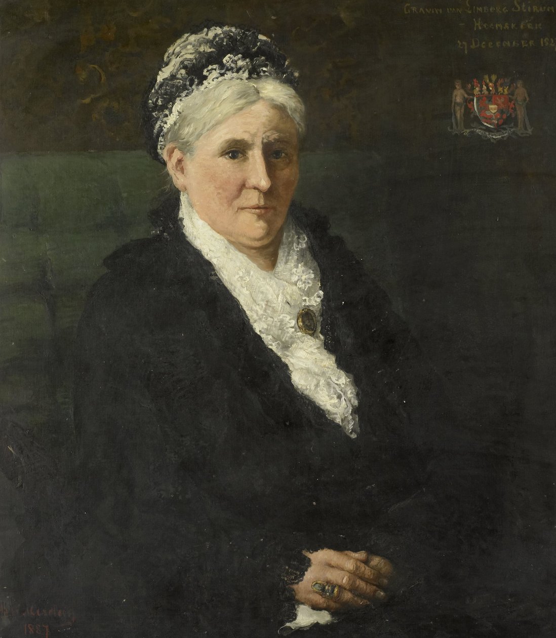 Maria Hermina Heemskerk (1827-1908). Hustru till Menno David Graaf van Limburg Stirum av Hendrik Willem Mesdag